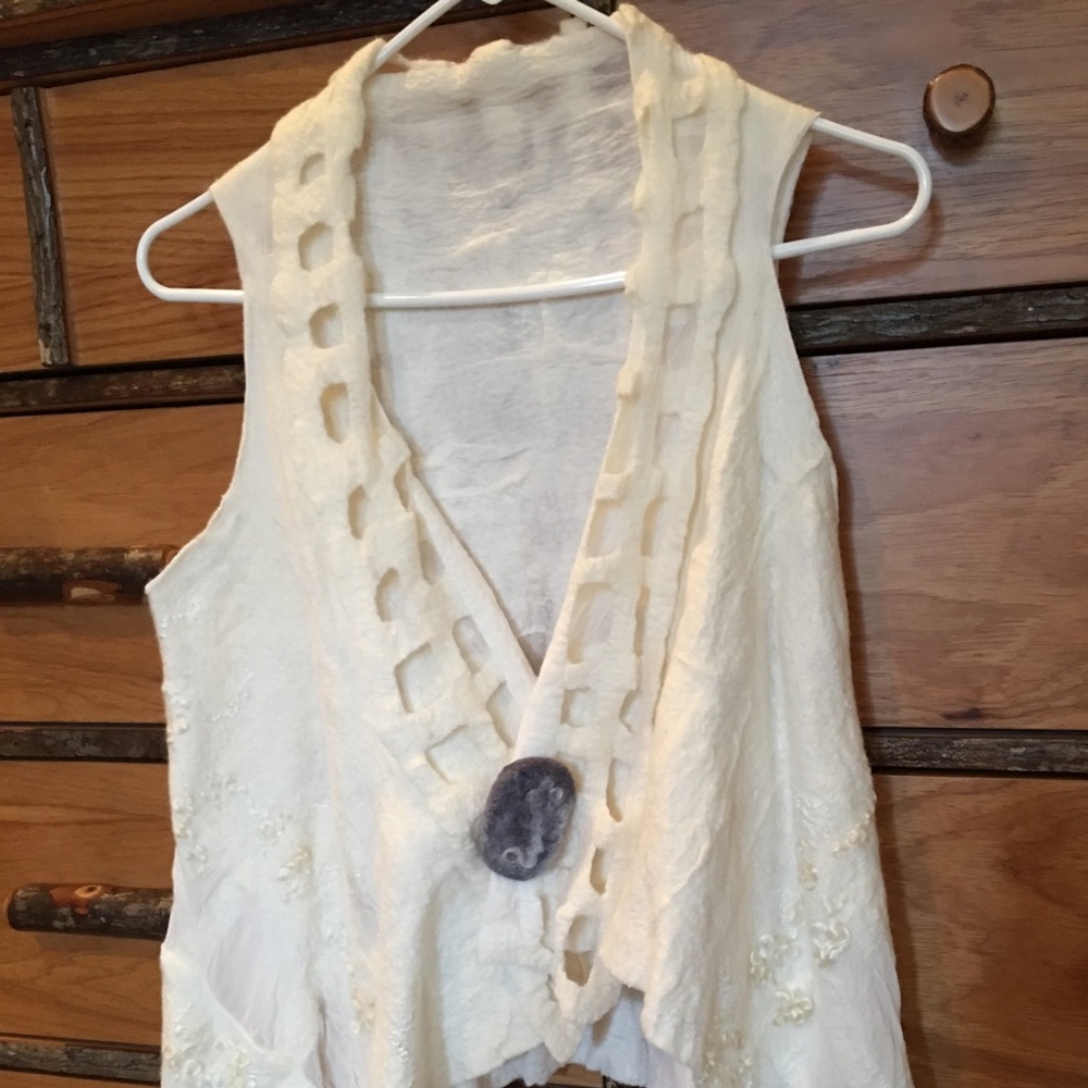 Felted Vest Handmade Beautiful!
